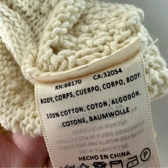 Anthropologie Cream Knit Sweater Tank Size Medium - Picture 7 of 7